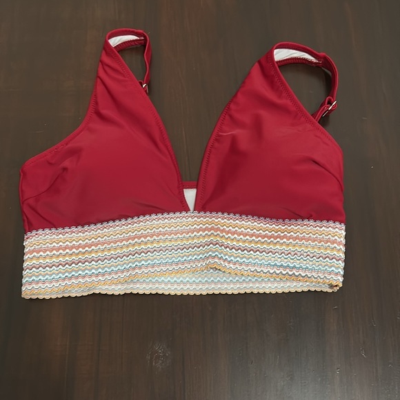 Blooming Jelly High Waisted Triangle Color Block Two Piece Tummy Control Size M - Picture 6 of 15